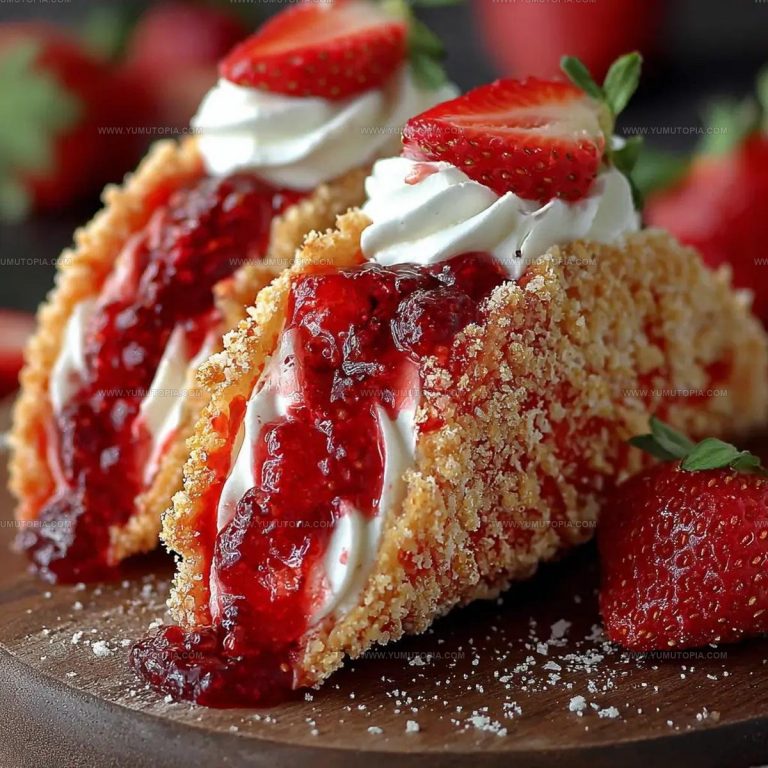 No-Bake Strawberry Crunch Cheesecake Tacos Recipe