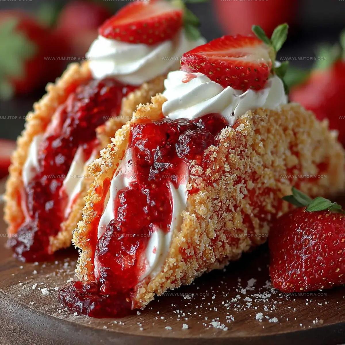 No-Bake Strawberry Crunch Cheesecake Tacos Recipe