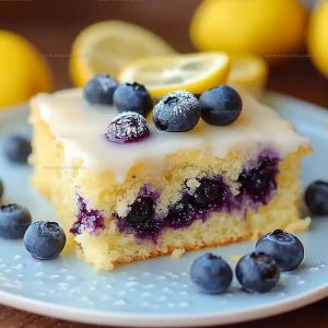 Citrus-Glazed Lemon Blueberry Sheet Cake Recipe