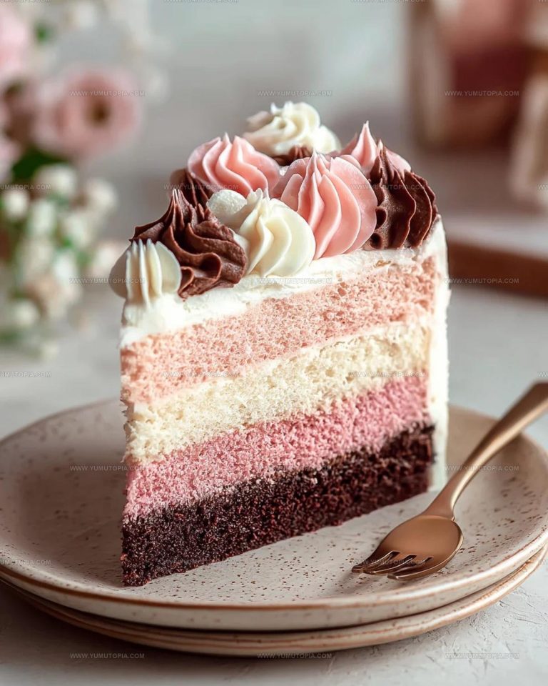 Triple Layer Neapolitan Cake Recipe