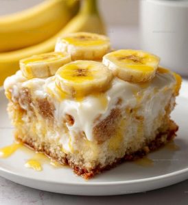 Cream Cheese Iced Banana Bars Recipe