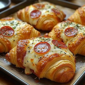 Savory Mozzarella Pepperoni Croissant Rolls Recipe