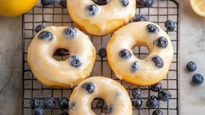 Baked Lemon Blueberry Doughnuts Recipe