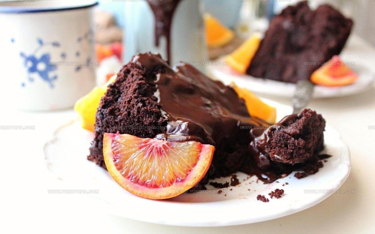 Orange Chocolate Brownie Cake Recipe
