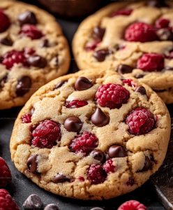 Fruit Folded Raspberry Chocolate Chip Cookies Recipe