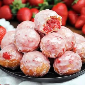 Strawberry Donut Holes Recipe