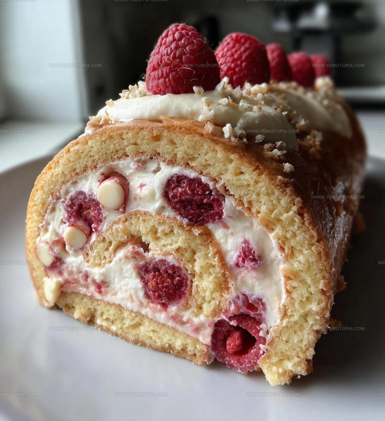 White Chocolate Raspberry Cake Roll Recipe
