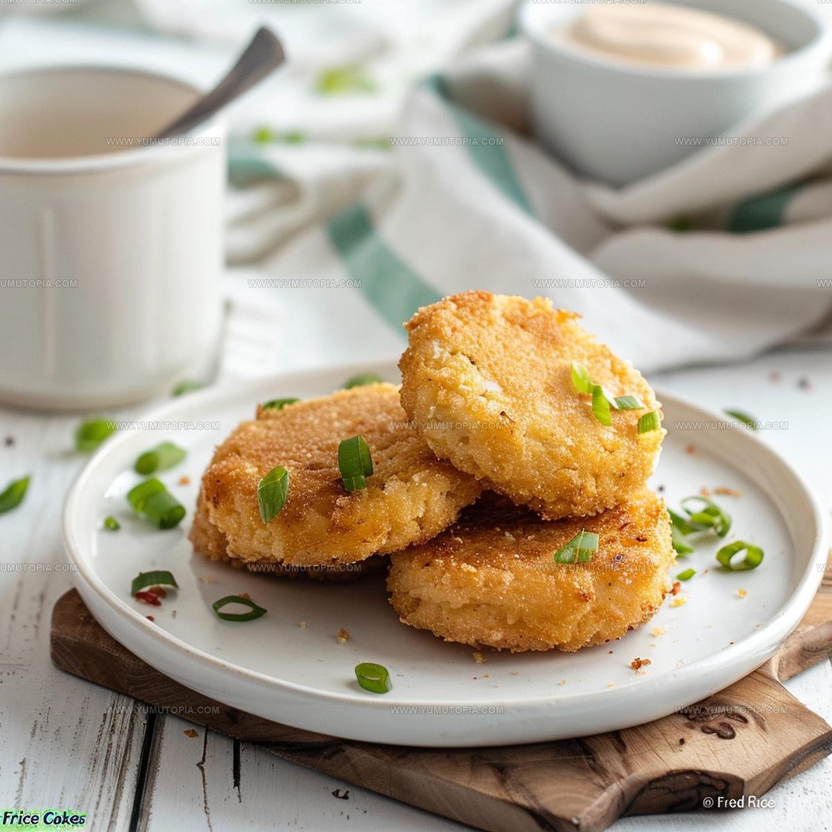 Golden Fried Rice Cakes Recipe