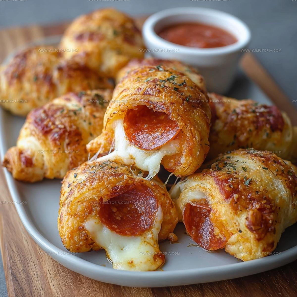 Herb-Seasoned Mozzarella Pepperoni Croissant Rolls Recipe