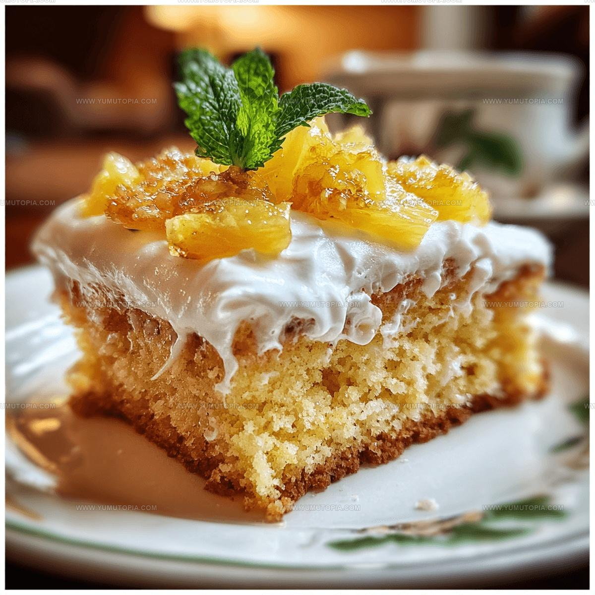 Layered Juicy Pineapple Heaven Cake Recipe