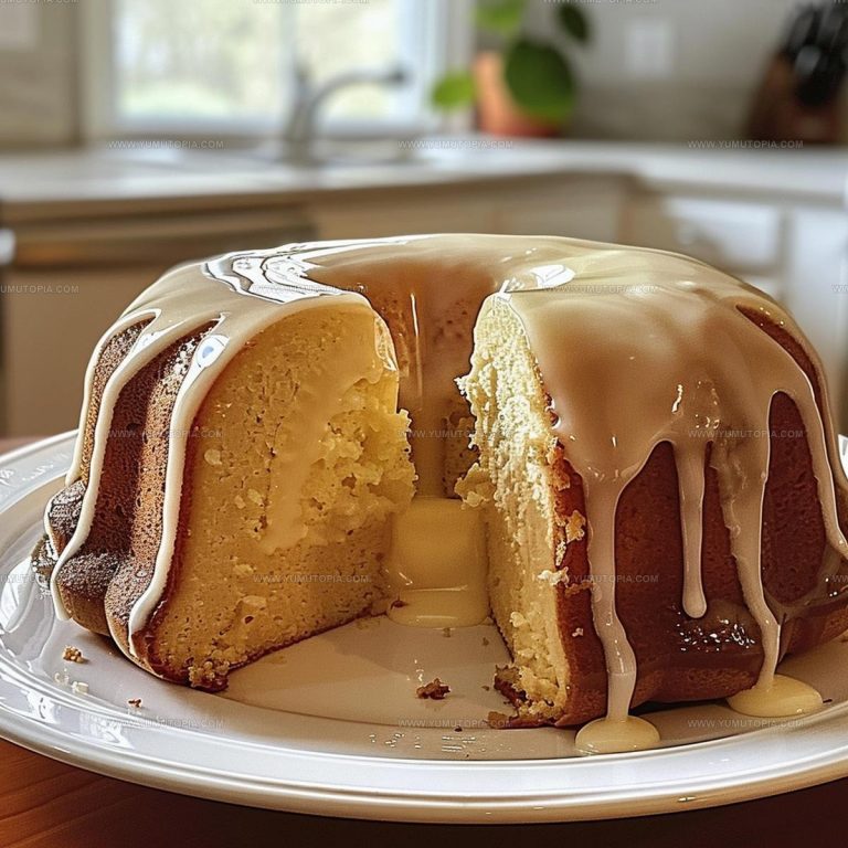 Cream Cheese Glazed Vanilla Buttermilk Pound Cake Recipe