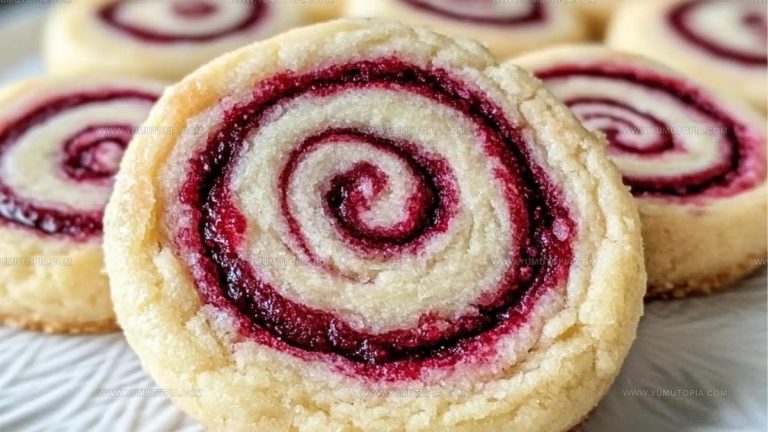 Jam-Rolled Raspberry Swirl Shortbread Cookies Recipe