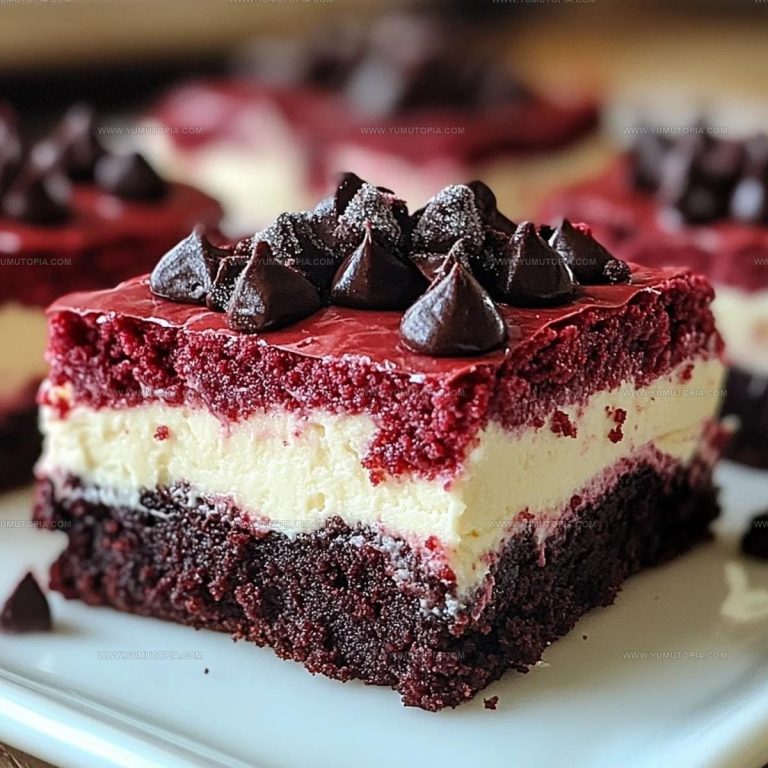 Red Velvet Cheesecake Brownie Bars Recipe