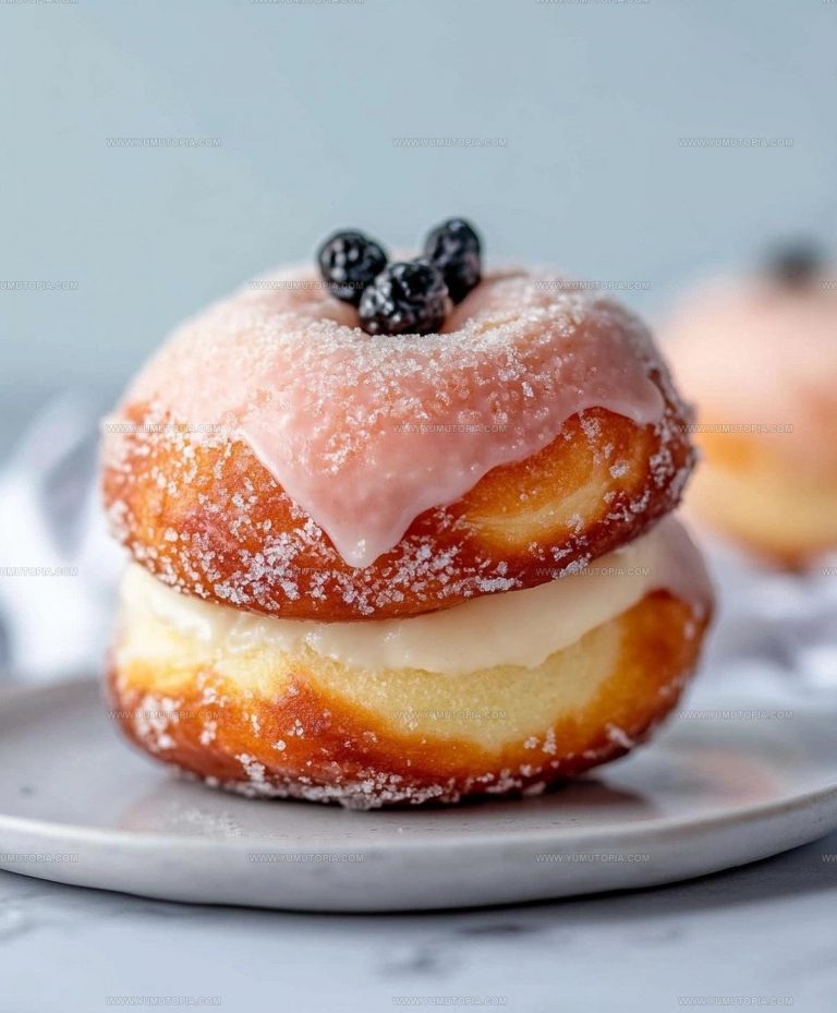 Strawberry Cream Doughnuts Recipe