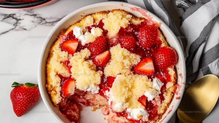 No-Bake Strawberry Cheesecake Dump Cake Recipe