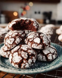 Almond-Scented Chocolate Crinkle Cookies Recipe