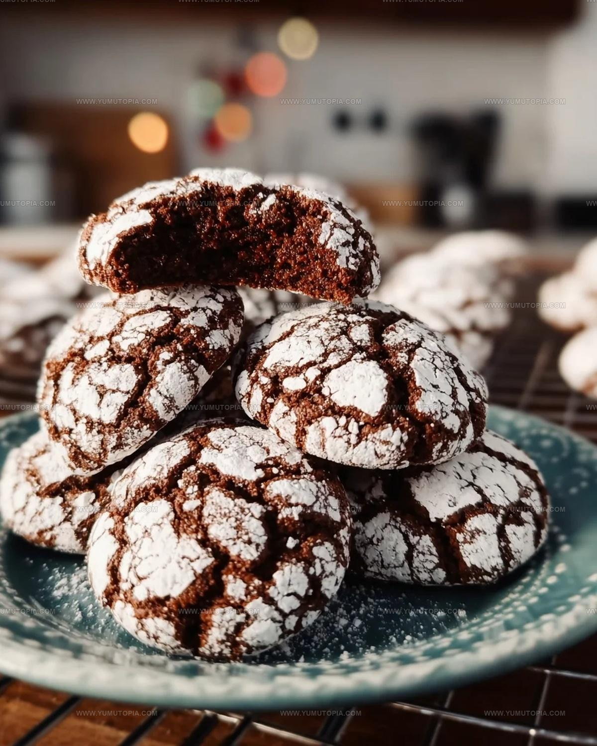 Almond-Scented Chocolate Crinkle Cookies Recipe