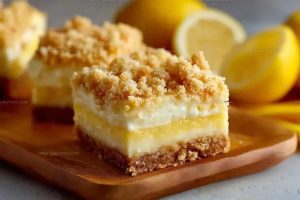 Creamy Lemon Cheesecake Crumb Bars Recipe