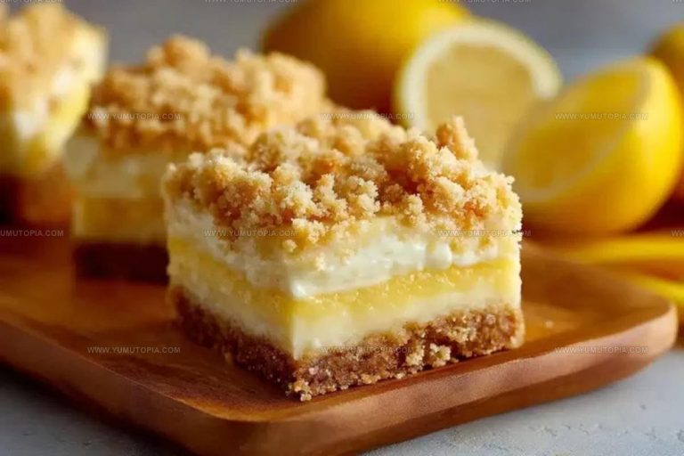Creamy Lemon Cheesecake Crumb Bars Recipe