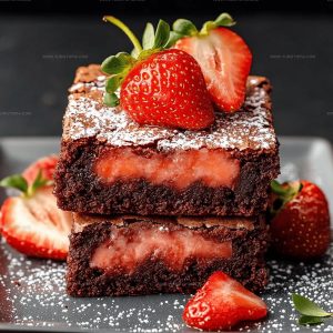Gooey Strawberry Brownies Recipe