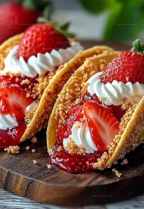 Crunchy Strawberry Cheesecake Tacos Recipe