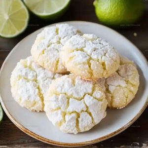Tropical Coconut Key Lime Crinkle Cookies Recipe