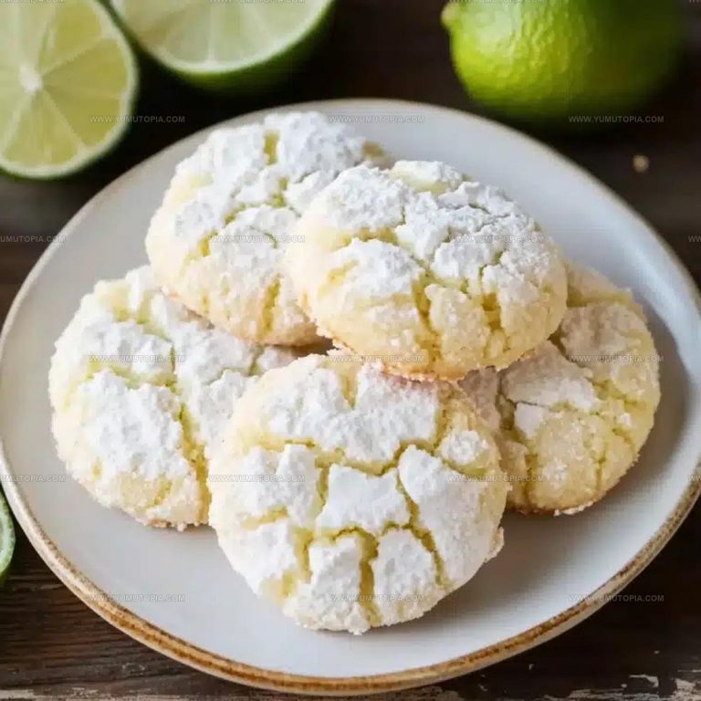 Tropical Coconut Key Lime Crinkle Cookies Recipe