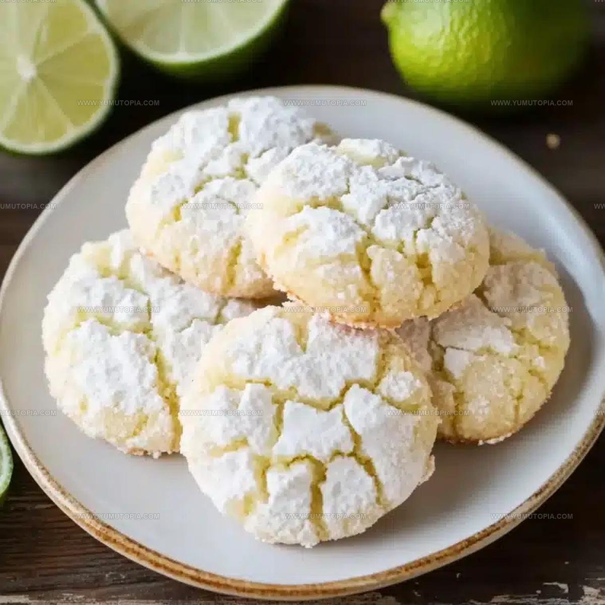 Tropical Coconut Key Lime Crinkle Cookies Recipe