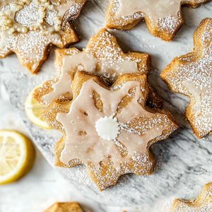 Zingy Lemon Iced Ginger Cookies Recipe