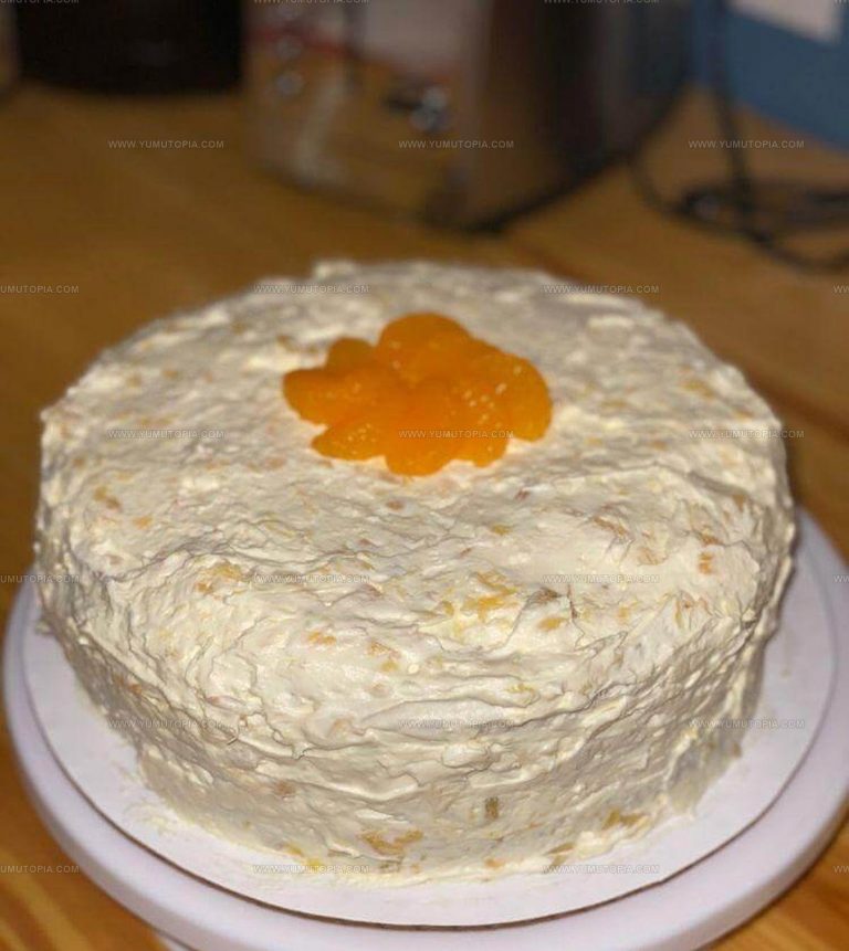 Fruit-Studded Mandarin Orange Pineapple Cake Recipe