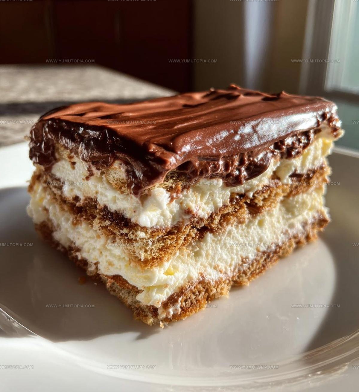 Chilled No Bake Chocolate Eclair Cake Recipe