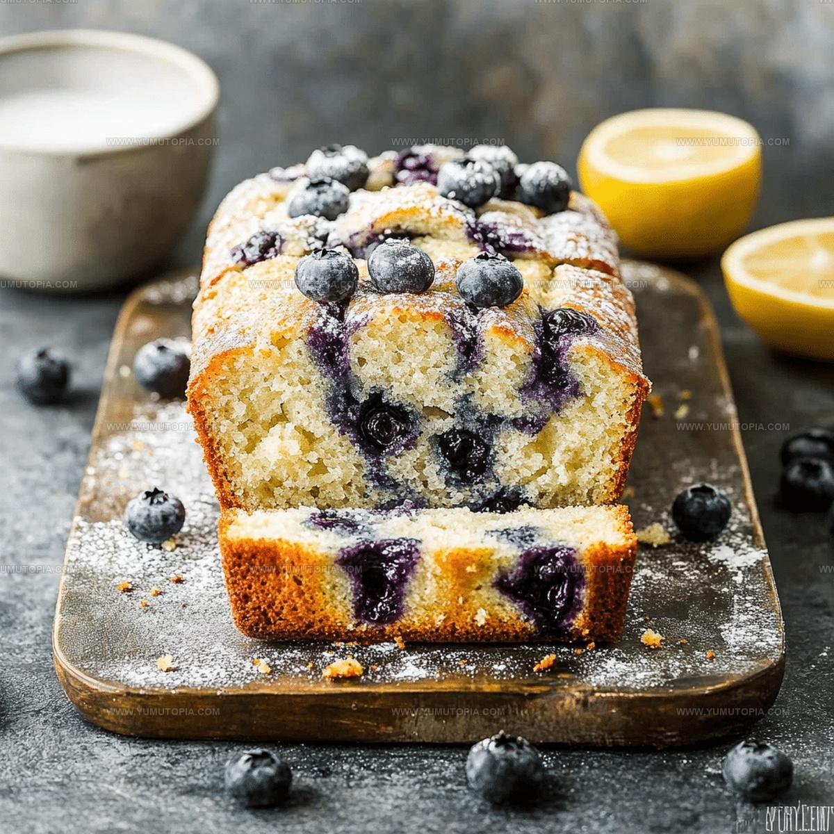 Glazed Loaf Lemon Blueberry Bread Recipe
