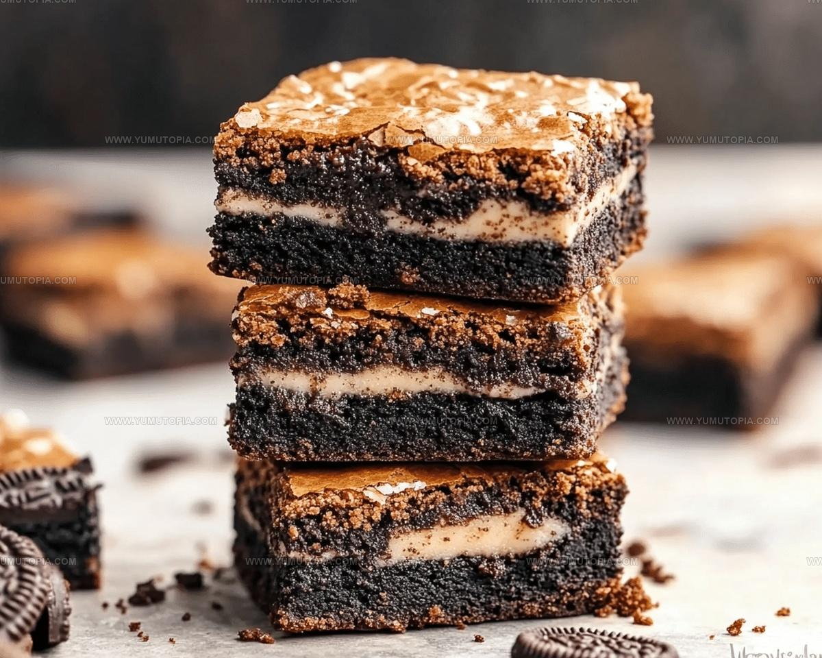 Layered Dessert Cookie Dough Oreo Brownies Recipe