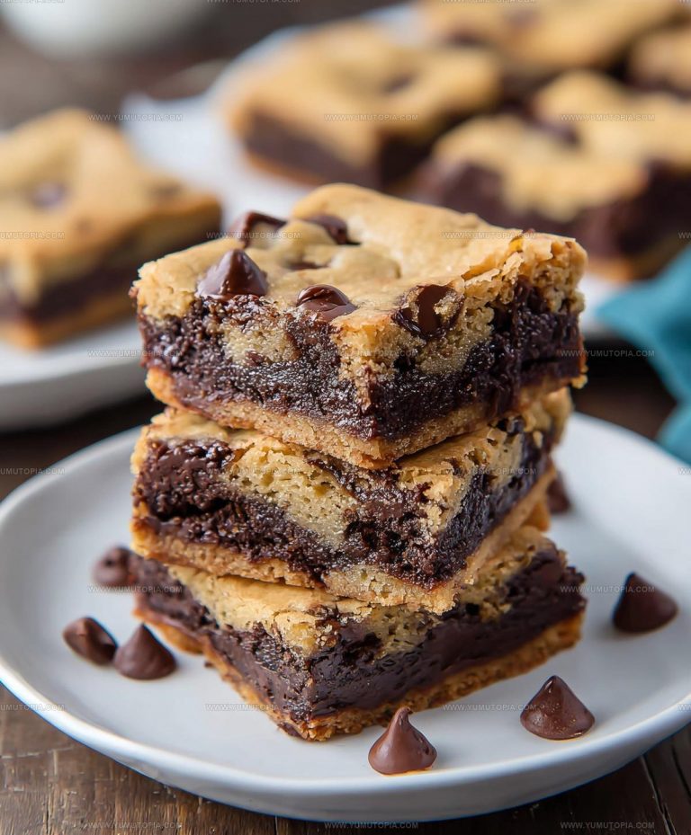 Double-Layer Chocolate Chip Cookie Brownies Recipe