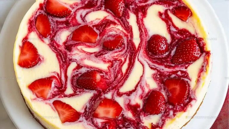 Marbled Strawberry Swirl Cheesecake Recipe
