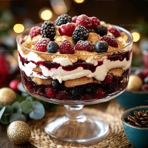Creamy Berry Tiramisu Trifle Recipe