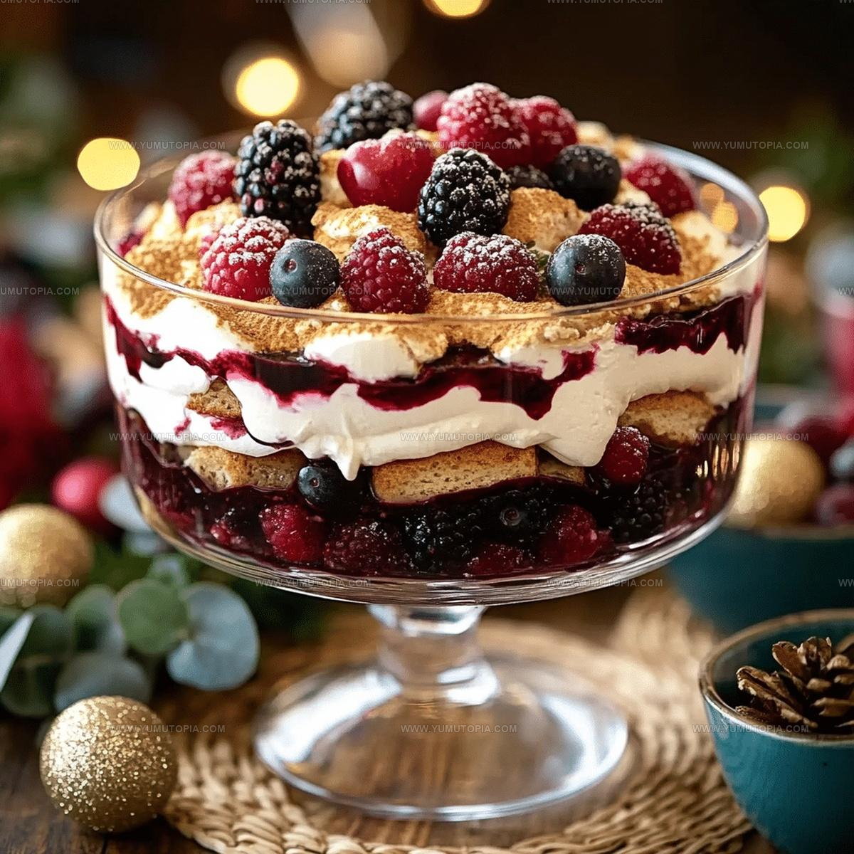 Creamy Berry Tiramisu Trifle Recipe