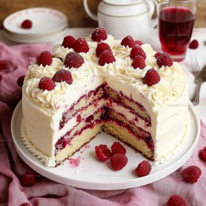 Dreamy White Chocolate Raspberry Cake Recipe