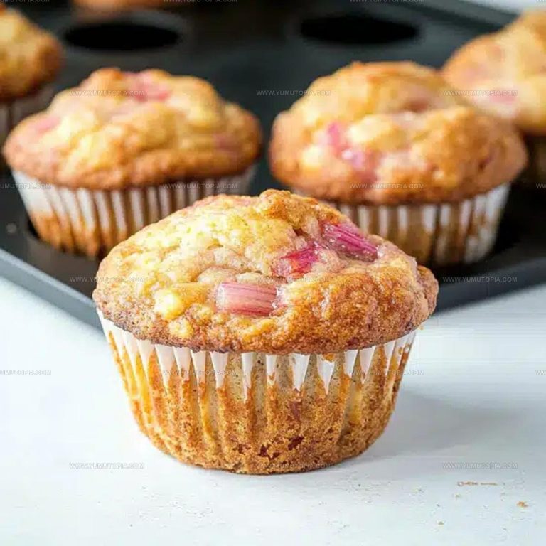Rhubarb Greek Yogurt Muffins Recipe
