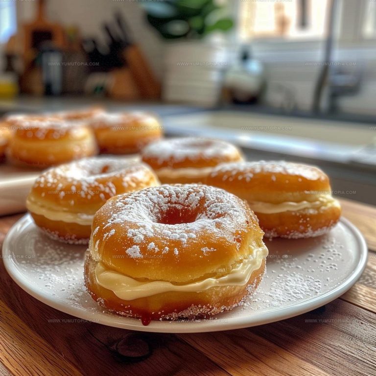 Fluffy Cream-Filled Donuts Recipe