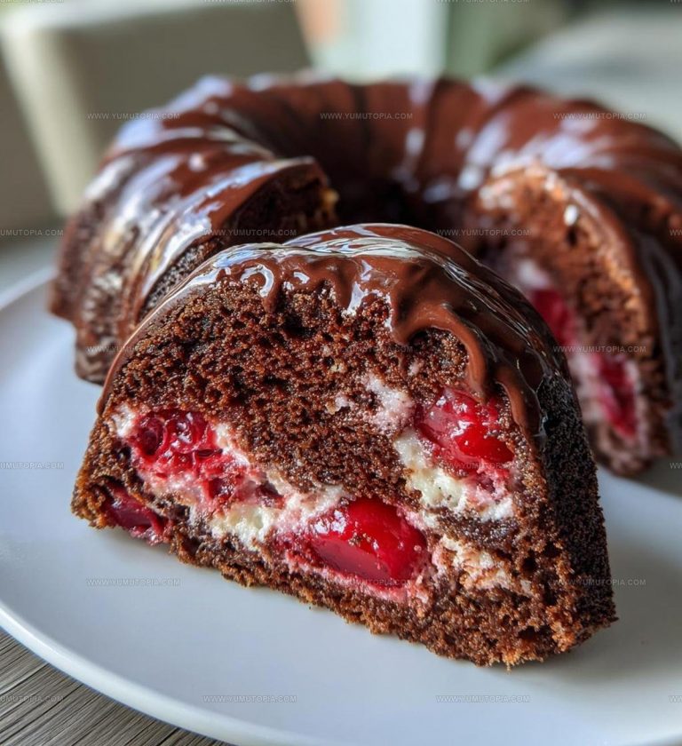 Cherry Chocolate Cream Cheese Bundt Cake Recipe