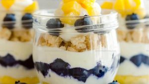 Spring Dessert Lemon Blueberry Trifle Recipe