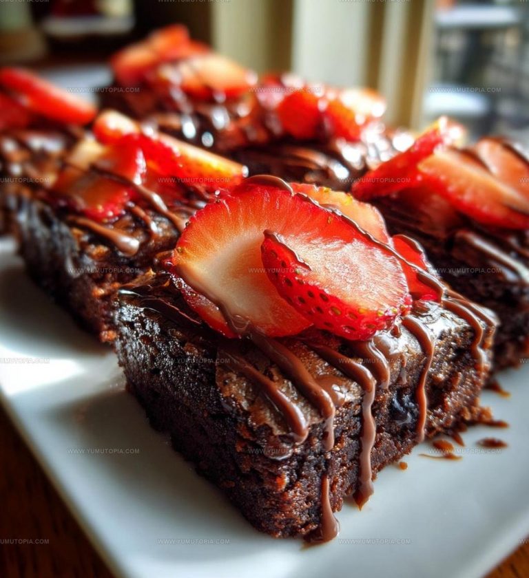 Chocolate-Dipped Strawberry Brownies Recipe