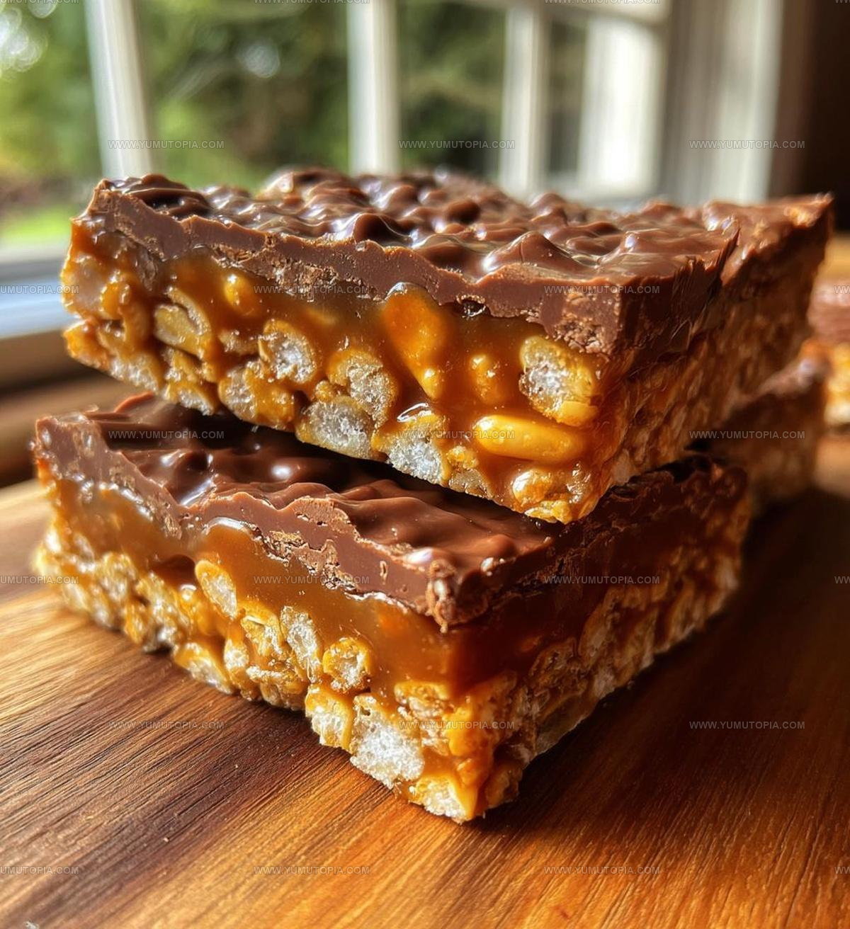 Irresistible Caramel Chocolate Crunch Bars Recipe