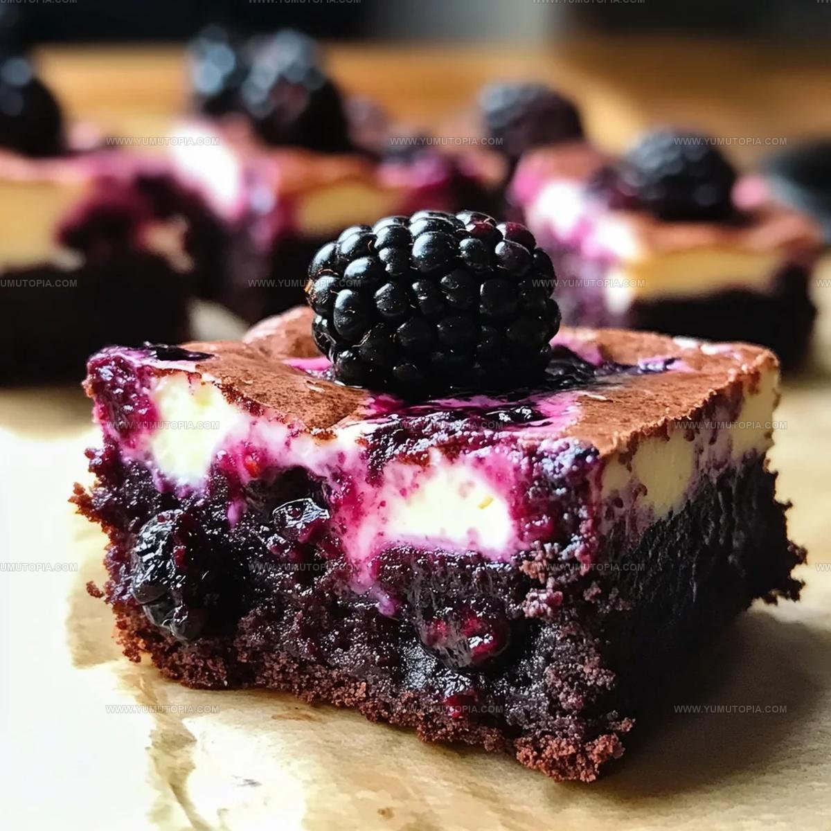 Fruit Swirl Blackberry Cheesecake Brownies Recipe