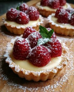 Custard-Filled Raspberry Vanilla Tarts Recipe