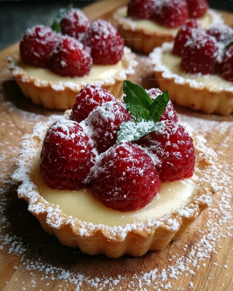 Custard-Filled Raspberry Vanilla Tarts Recipe