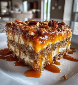 Caramel Layered Pecan Pie Lasagna Recipe