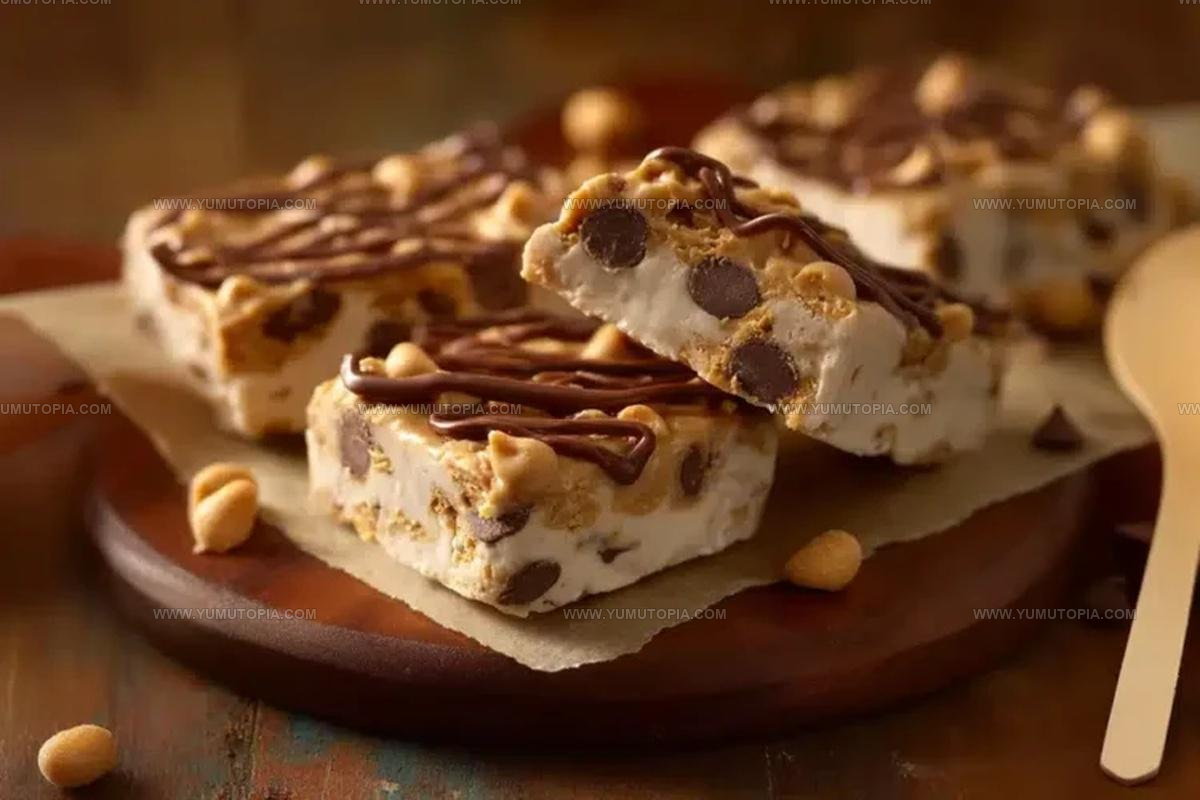 Peanut Butter Chip Frozen Yogurt Bars Recipe