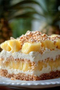 Cream Cheese Frosted Pineapple Coconut Cake Recipe